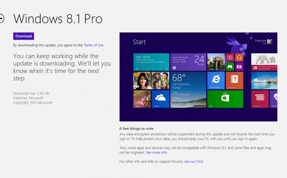 Нет обновления Windows 8.1 в
